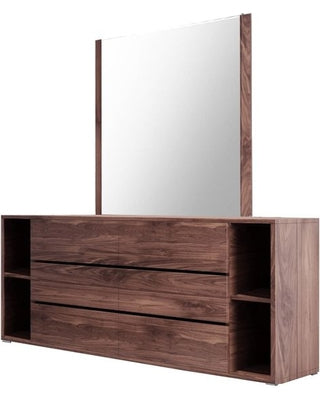 Nova Domus Jagger Modern Walnut Dresser Mirror Set