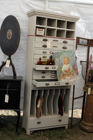 vintage organizing desk, country living fair, bel monili