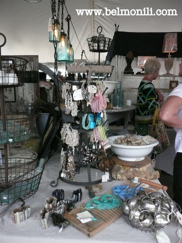 Jewelry display, vintage bottle rack display, country living fair rhinebeck