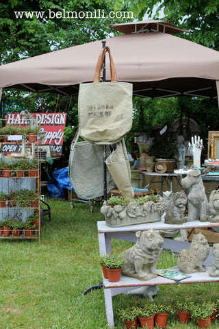 vintage concrete garden figures