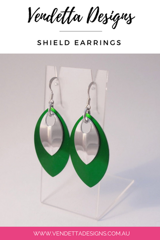 Vendetta Designs Shield Earrings