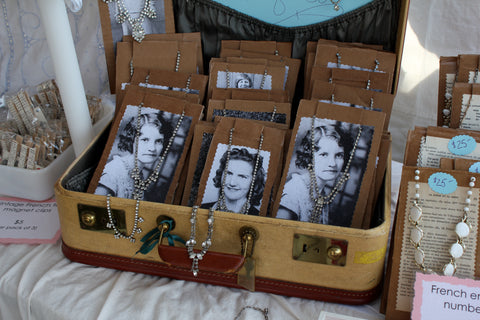 bel monili vintage suitcase necklace display