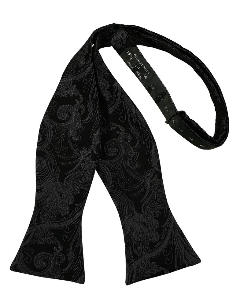 all black paisley tie