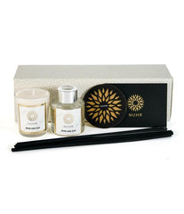 Rose and Oud votive candle, diffuser, car freshener and gift box