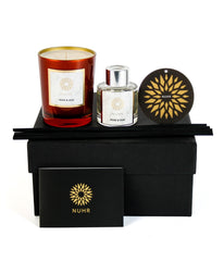 Red Rose and Oud Candle, Diffuser, Car Freshener and black gift box