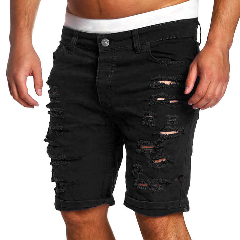 short biker jeans