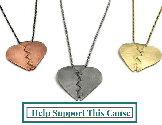 heart pendant necklace healing hearts heart pendant heart necklaces giving back domestic violence awareness