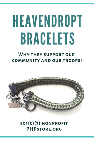 HEAVENDROPt bracelets support our troops and our community.