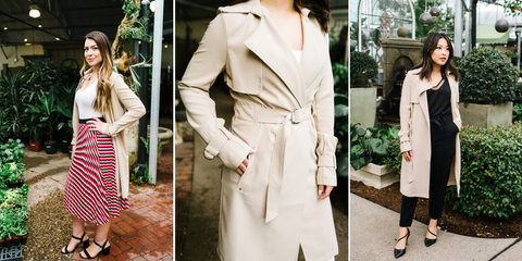 trench coat, wear to work, camel colored trench coat