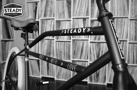 Steady Bicycle Company Bikes and Cafe Racer Cycles Brixton British Mod Mopeds, Scooters and Motorcycles Rat Rod and Boardtrack Clothing Steadyrack Mount Racks Wall Hot Rod Influenced