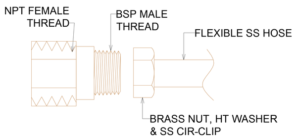 NPT to BSP Adapter