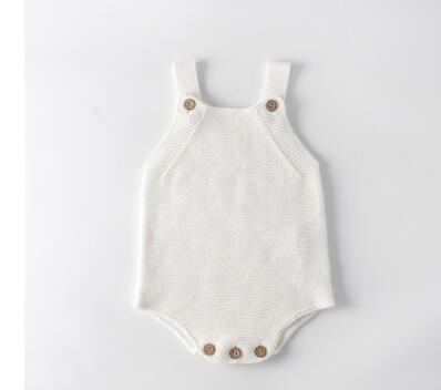 Plain White Knitted Romper – Tiggy's 