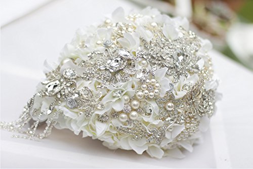 silver wedding brooch