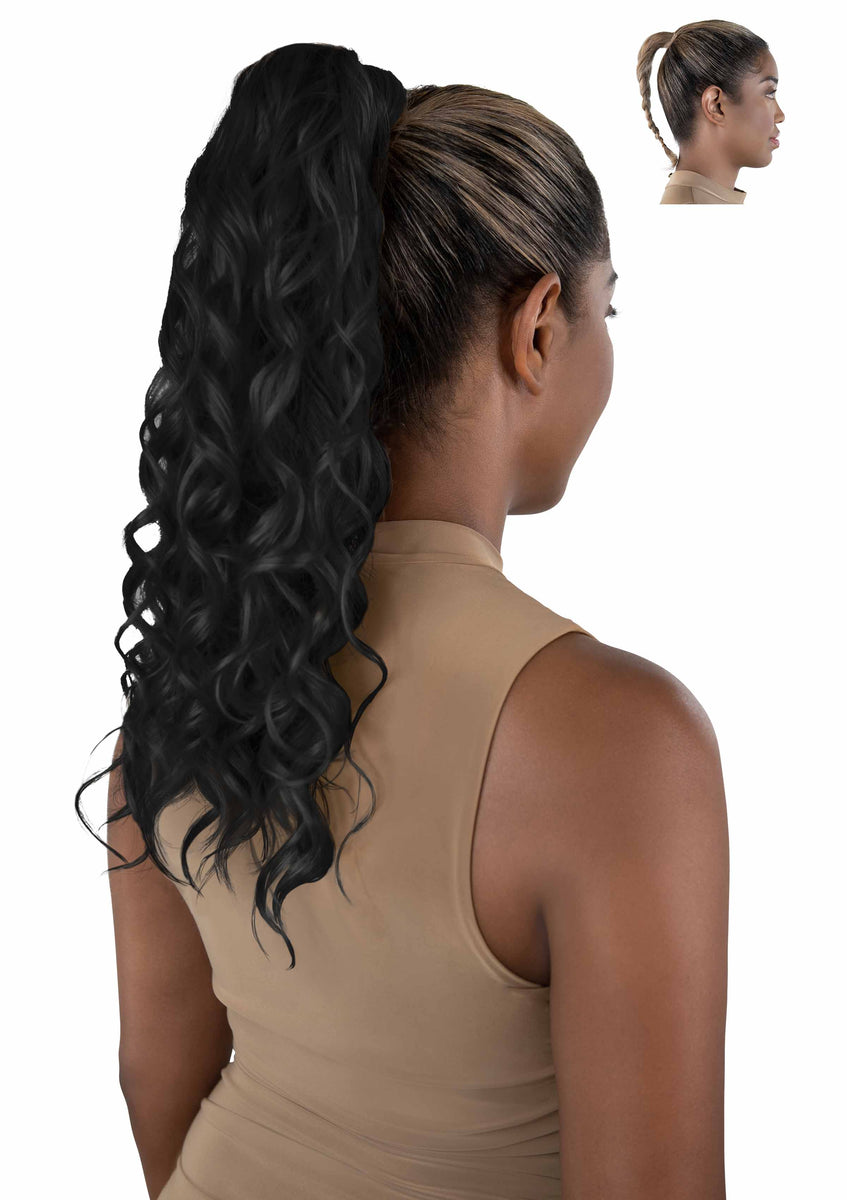 THE JOLIE — French Curl Wrap-Around Ponytail – PRETTYPARTY
