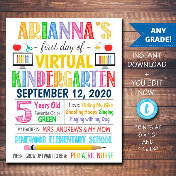 virtual back to school sign