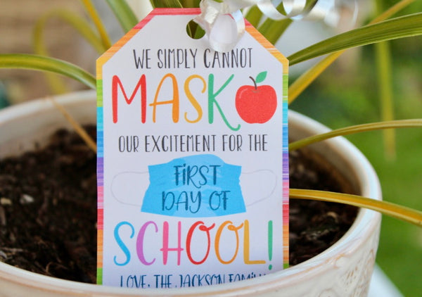 face mask teacher gift tag
