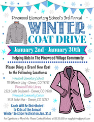winter coat drive flyer