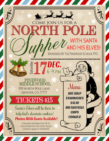 supper with santa flyer