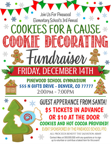 christmas cookie fundraiser