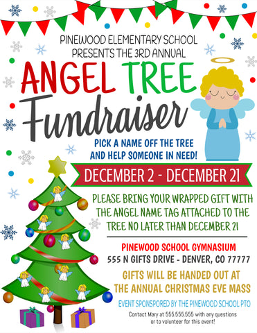angel tree charity flyer