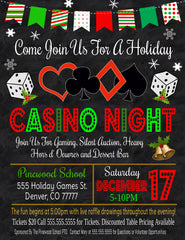  christmas casino night flyer