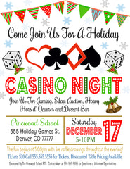 holiday casino night flyer