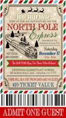 polar express ticket template