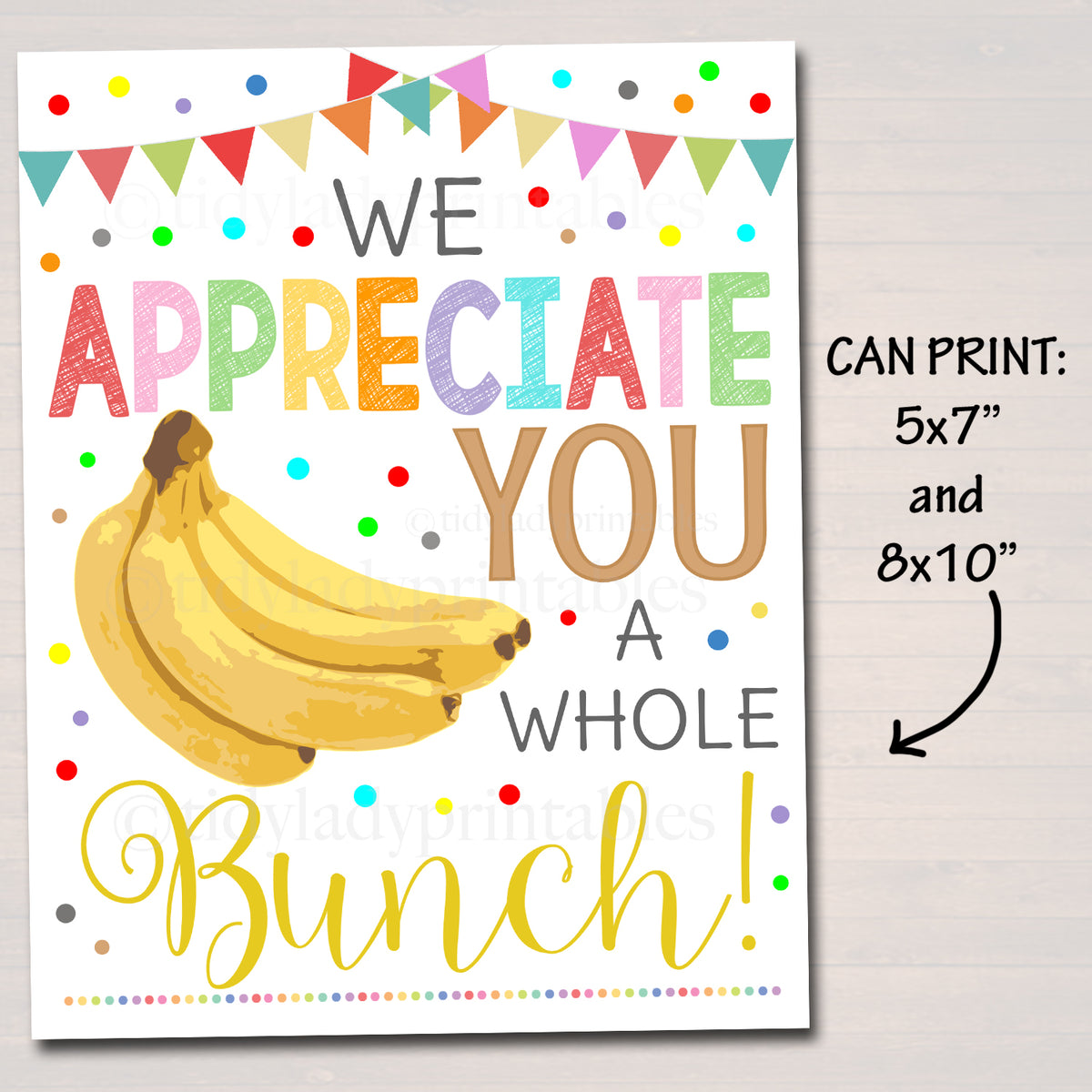 Teacher Appreciation Week Printable Banana Breakfast Sign TidyLady