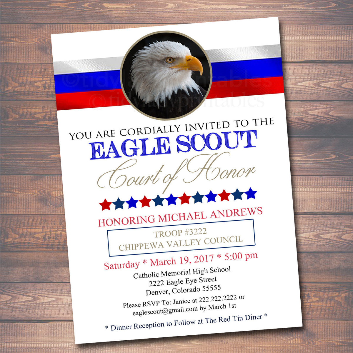 Free Printable Eagle Scout Program Template