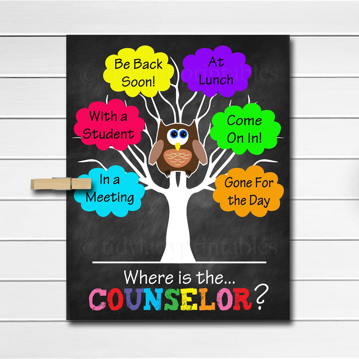 School Counselor Posters, Where is the Counselor Door Sign, Counselor