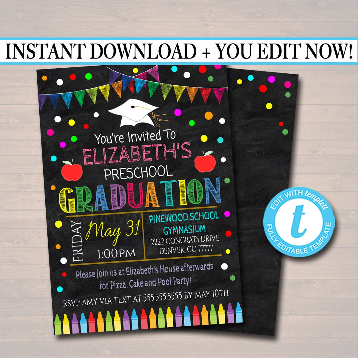Free Pre K Graduation Invitation Templates Printable