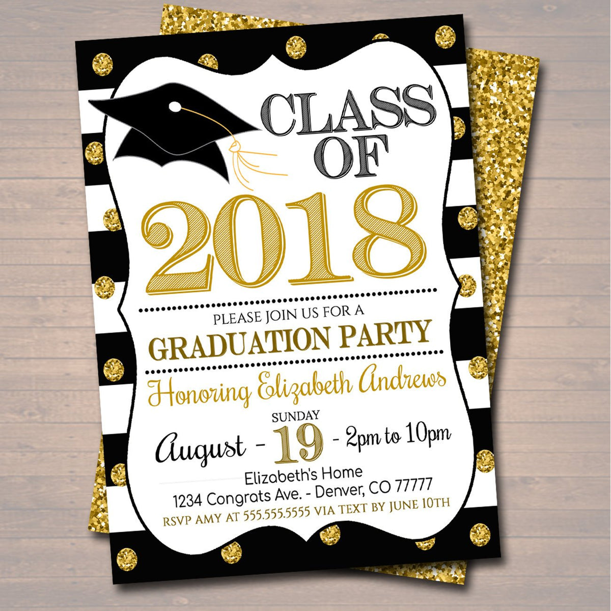 Graduation Party Invitation TidyLady Printables