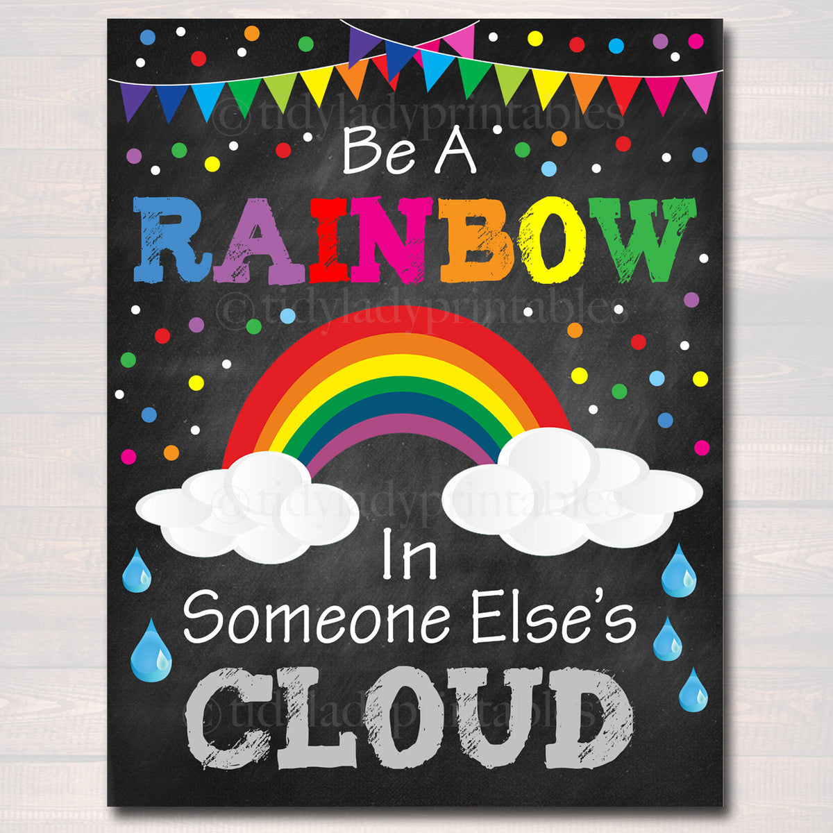 Rainbow Kindness Classroom Poster Tidylady Printables