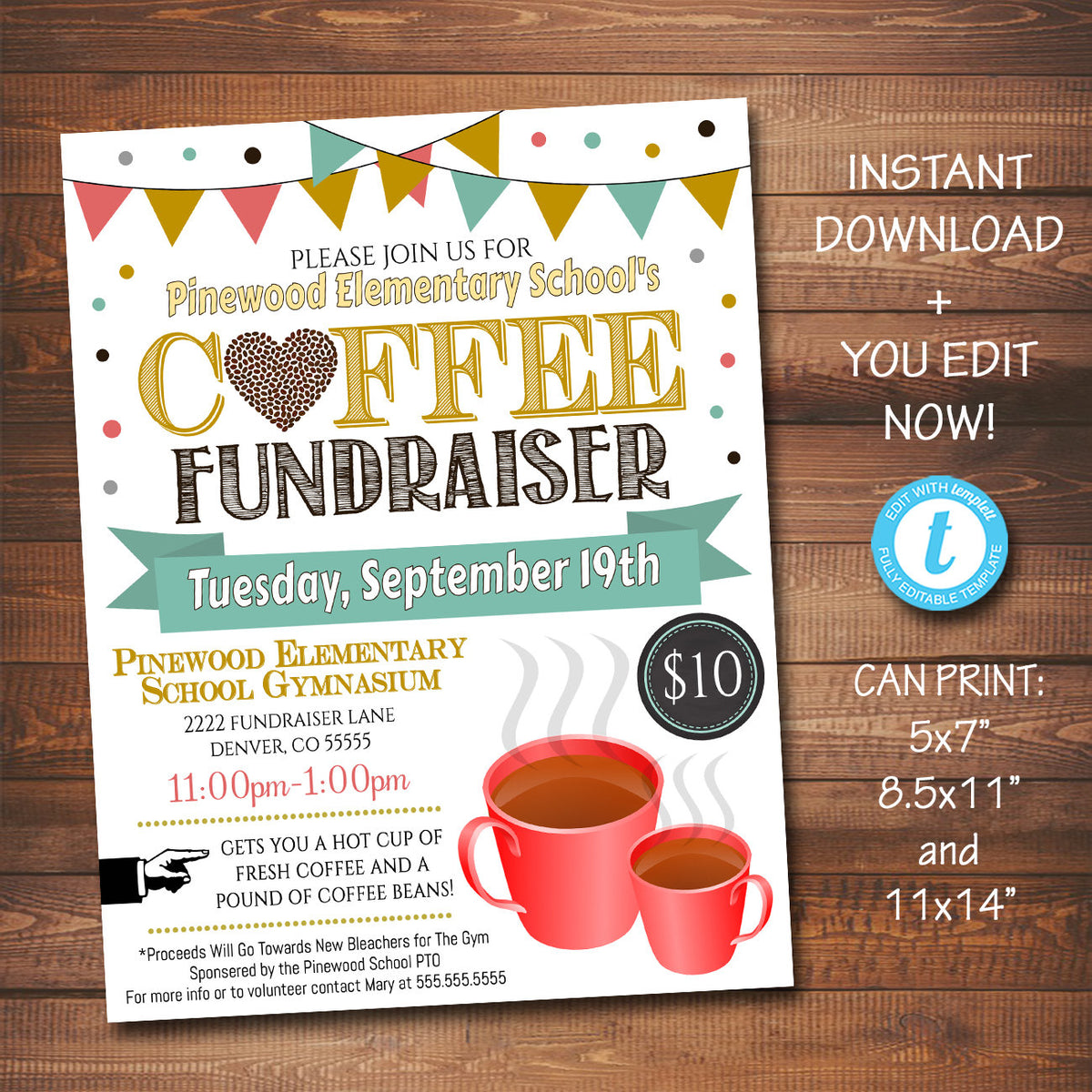 coffee-fundraiser-school-event-flyer-tidylady-printables