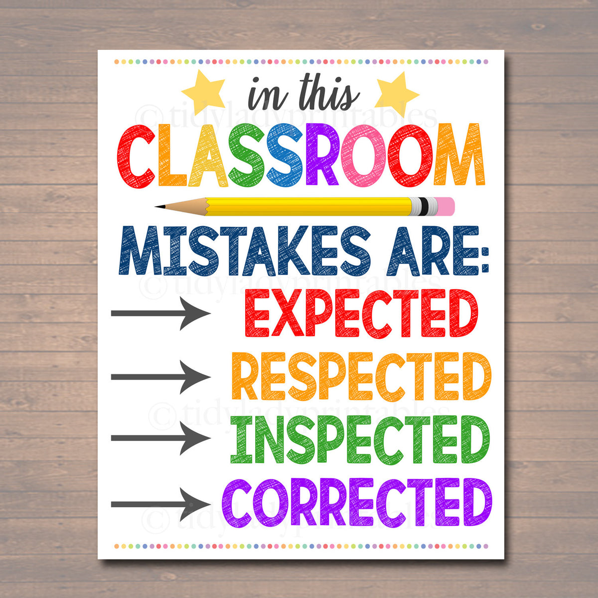 Classroom Decor Mistakes Are Proof Youre Trying Poster Classroom Po Tidylady Printables