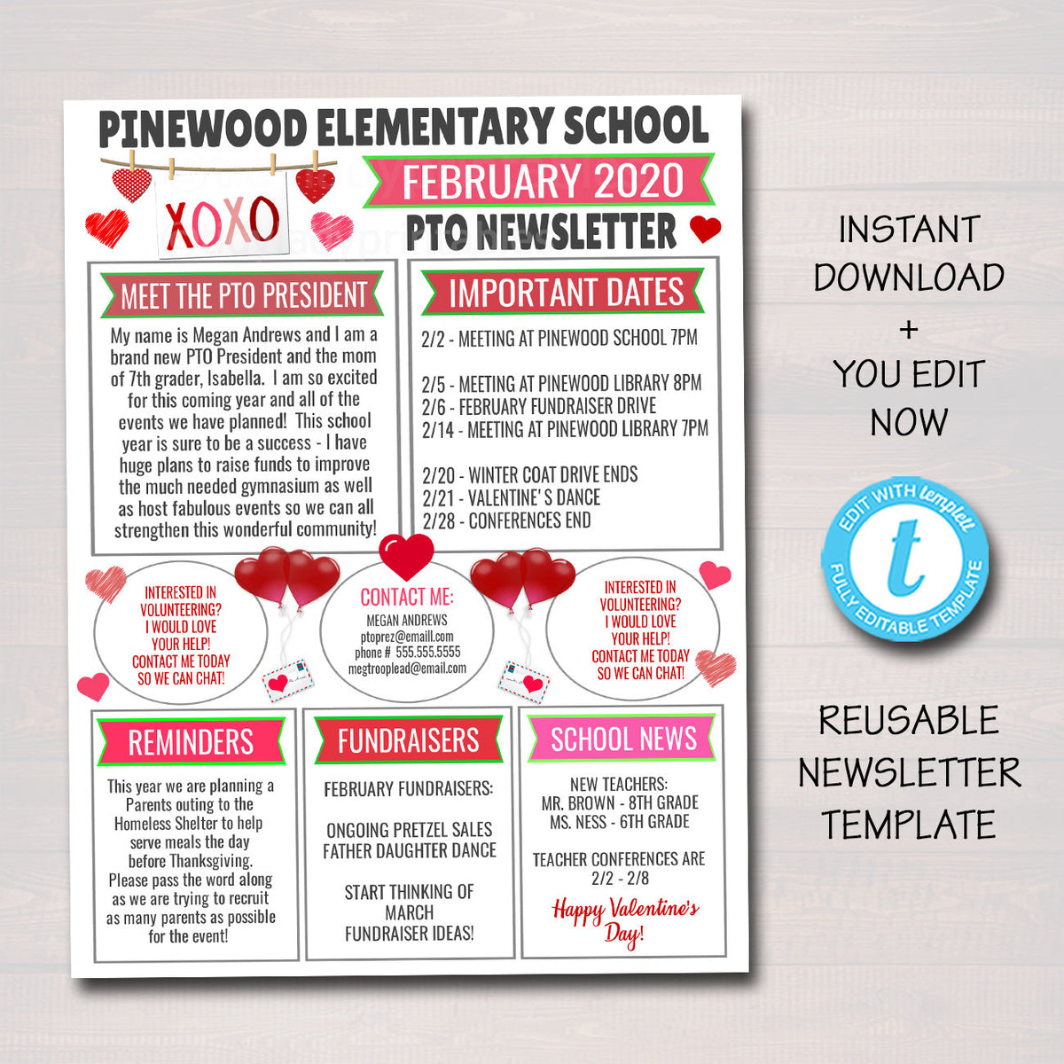 february-newsletter-template-pto-pta-tidylady-printables