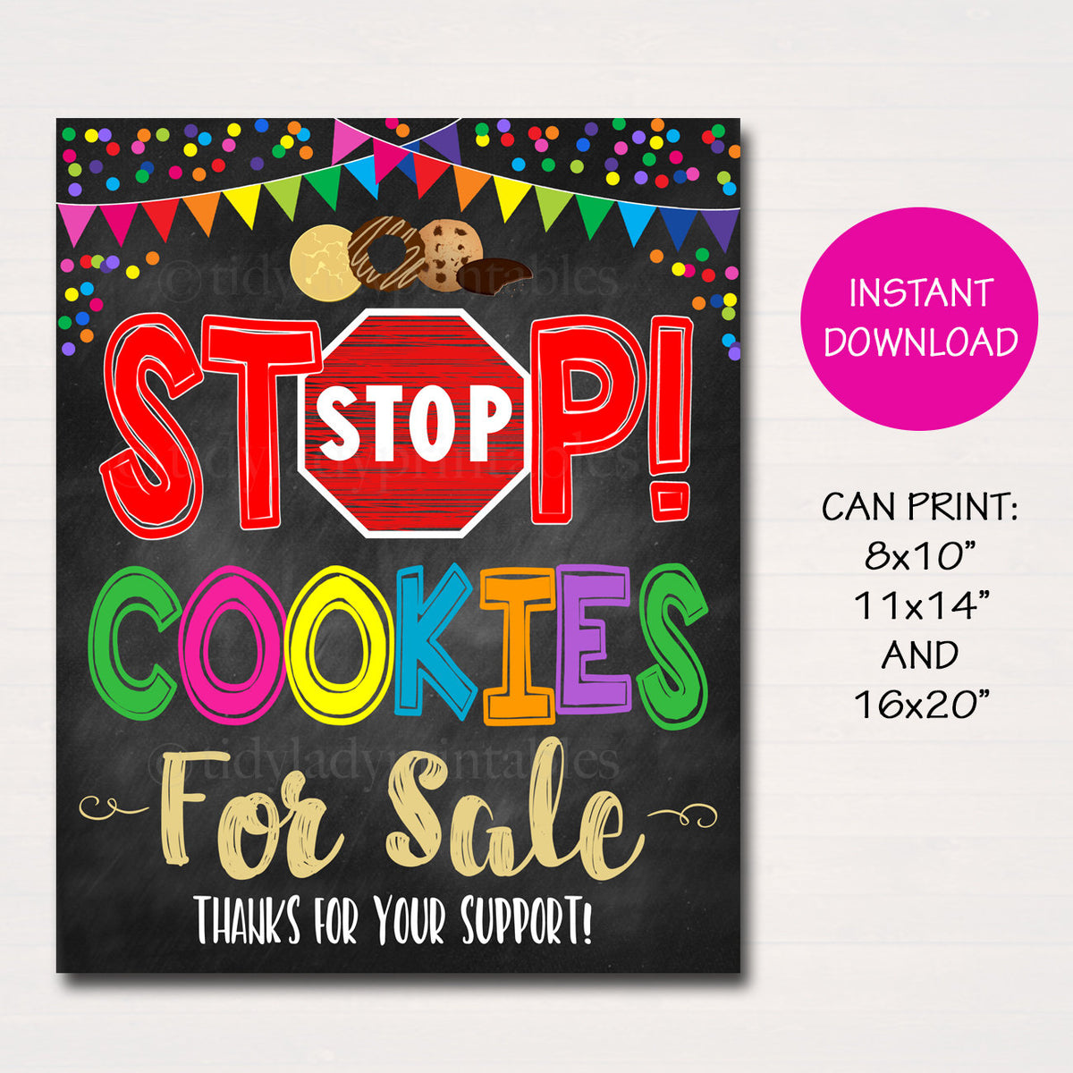Cookie Booth Ideas, Decor, and Signs TidyLady Printables