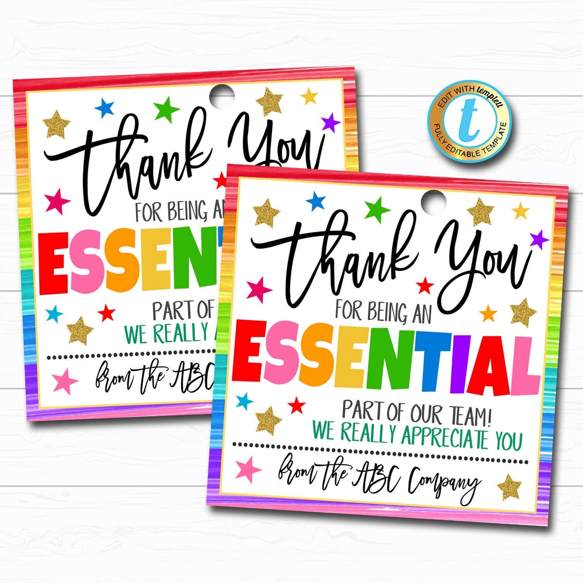 Employee Appreciation Gift Tag TidyLady Printables