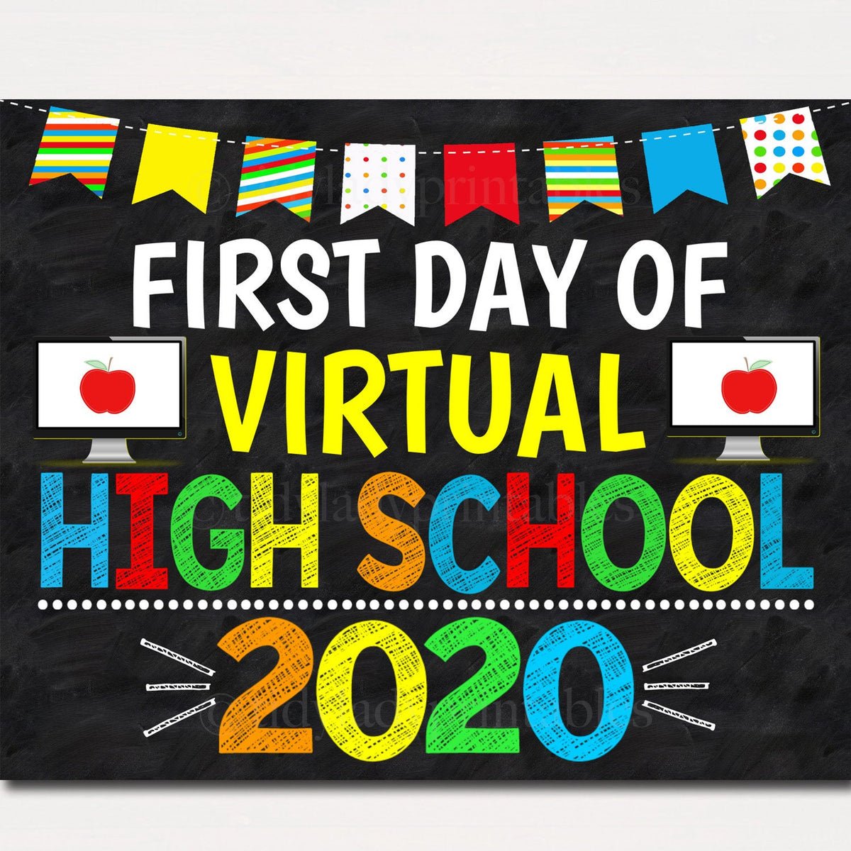 First Day of Virtual High School 2020 | TidyLady Printables