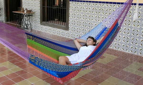 Sleeping in a hammock