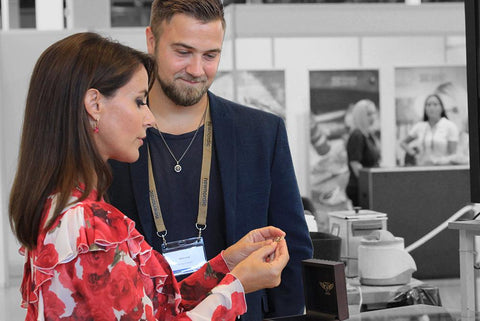 Prinsesse Marie visiting Morten Priisholm at the New Nordic Fair for his Men's Jewellery