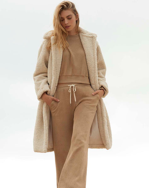 Cotton Corduroy Wide Leg Sweatpants