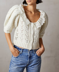 Lace Collar Cardigan