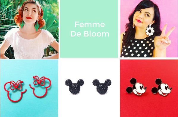 femme de bloom vintage Disney mickey mouse earrings Friday apparel holiday gift guide