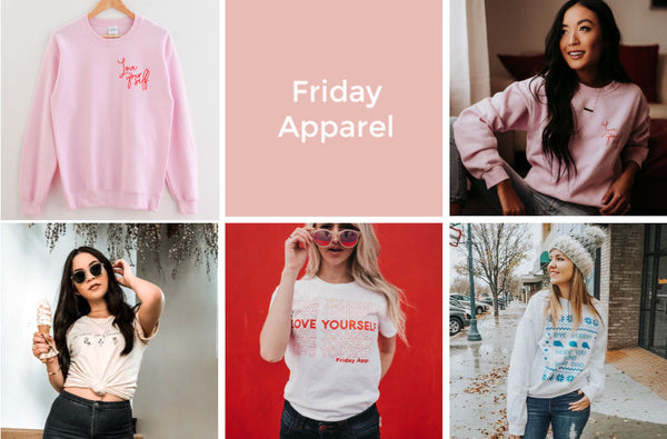 Friday apparel women's graphic tees sweaters holiday gift guide