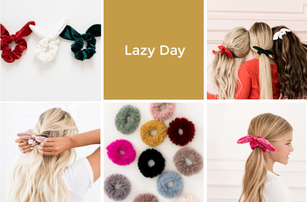shop lazy day scrunchies Friday apparel holiday gift guide