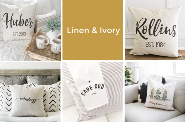 linen and ivory custom pillow covers Friday apparel holiday gift guide