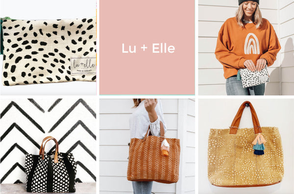 lu and elle California made pouches handbags
