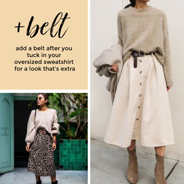 how to style sweaters and skirt belts the Friday blog Friday apparel