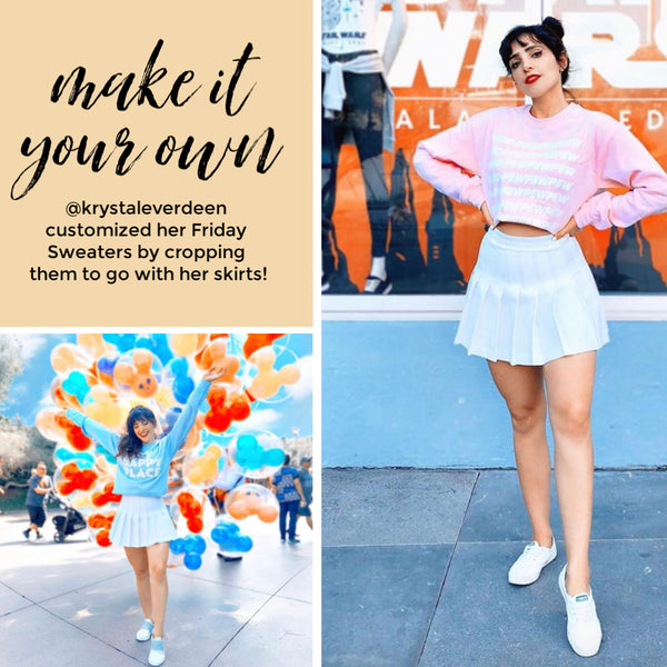 how to style sweaters and skirts diy customize cropped sweater Disney Star Wars